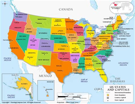 United States States And Capitals List