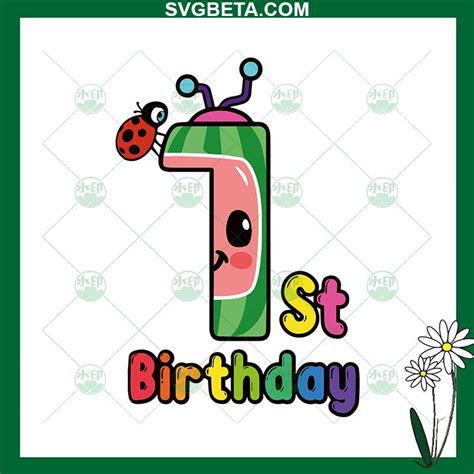 Cocomelon 1st Birthday SVG, Cocomelon Birthday SVG, Disney Cocomelon ...