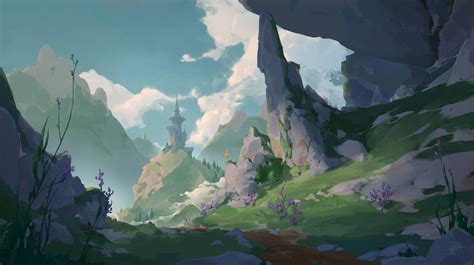 Mountains, F.A. Herold on ArtStation at https://www.artstation.com ...