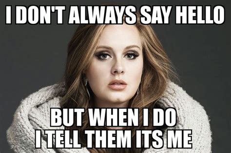 Adele Hello | Celebrities funny, Adele hello, Funny memes