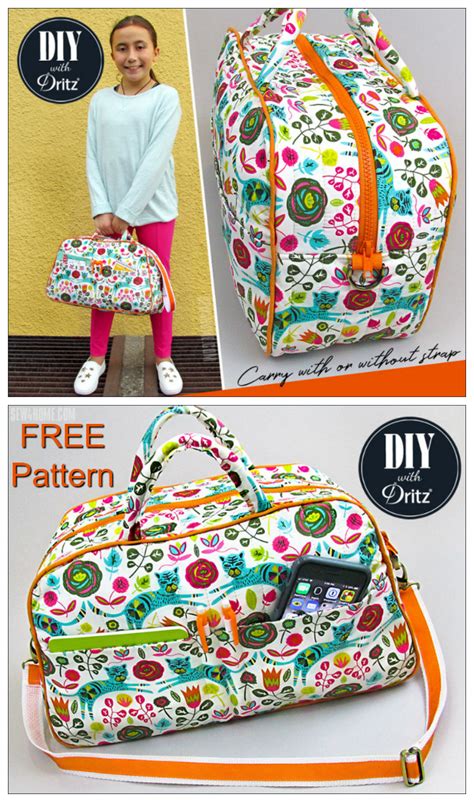 Compact Quilted Duffle Bag - FREE pattern & tutorial - Sew Modern Bags