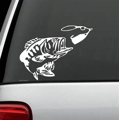 Bass Fishing Decal Sticker for Car Window Fishing Decal - Etsy