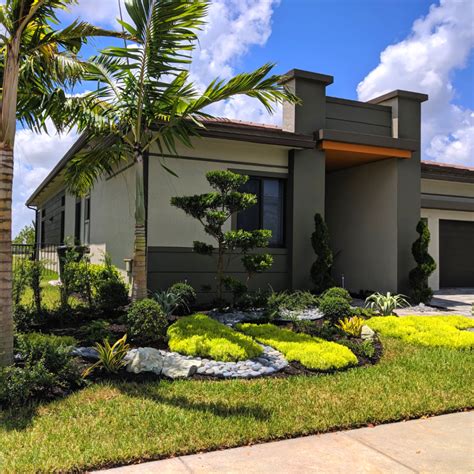 Stunning New Front Yard Landscaping In Parkland, FL (Cascata ...