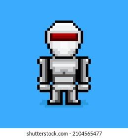 Robot Character Pixel Art Style Stock Vector (Royalty Free) 2104565477 ...