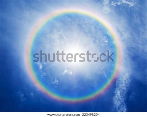 Rainbow Halo Around Sun Blue Sky Stock Photo 223498204 | Shutterstock