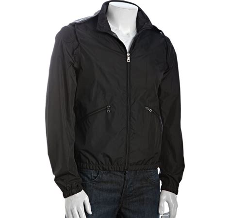 Lyst - Prada Sport Black Nylon Windbreaker Jacket in Black for Men