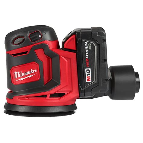 Milwaukee Tool M18 18V Li-Ion 5 -Inch Cordless Random Orbit Sander Kit with (1) 3.0Ah Batt ...