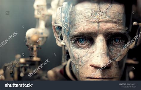 Humanoid Robot Artificial Intelligence Concept Future Stock ...