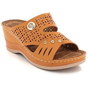 AARZ LONDON Women Ladies Open Toe Everyday Summer Casual Comfort Flat ...