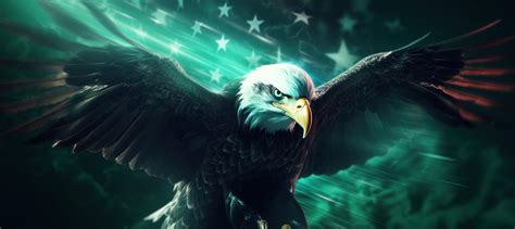 AI generated eagle soaring in an american flag 37168561 Stock Photo at Vecteezy