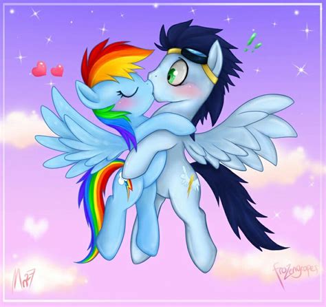 Rainbow dash and soarin from wonderbolts | My little pony wallpaper, Pony, Rainbow dash