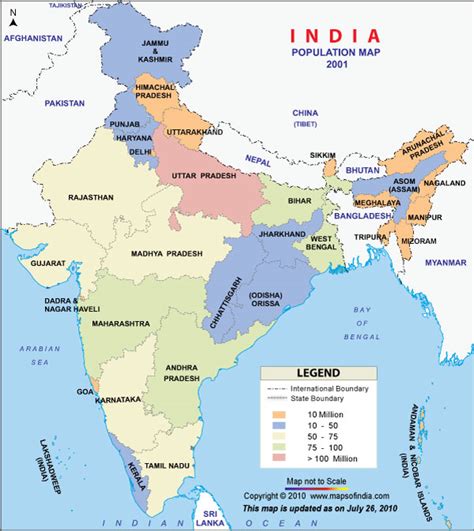 State Wise Population Map Of India