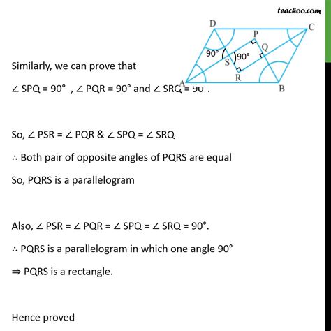 Example 5 - Show that bisectors of angles of parallelogram - Examples