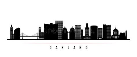 Oakland Skyline, Monochrome Silhouette. Stock Vector - Illustration of ...