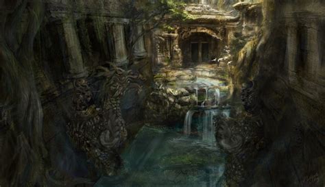 Fantasy castle, Fantasy landscape, Ancient ruins