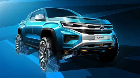 2023 Volkswagen Amarok Pickup Truck Previewed by Official Design Teaser Sketch - autoevolution