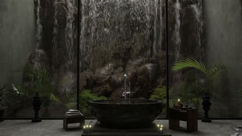 Relax With Your Own Private Waterfall & Spa | Waterfall Sounds For Zen Meditation or Sleeping ...