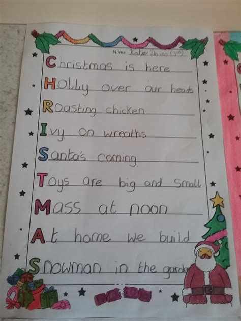 Christmas Acrostic Poems