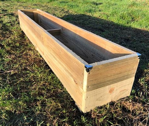 2ft - 6ft Rustic LARGE JUMBO Long Wooden Planter Timber Garden Flower ...