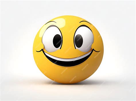 Premium AI Image | smiley face emoji white background ai generated