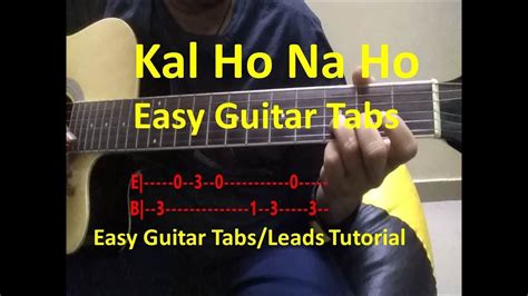 Kal Ho Na Ho Guitar Tabs/Lead tutorial - YouTube