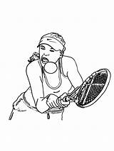 Tennis Coloring Pages Drawing Sports Player Play Guy Printable Kids  sketch template