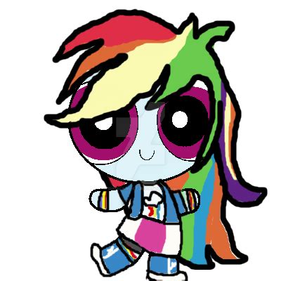 Rainbow Dash In PPG Form by MLPfimAndTMNTfan on DeviantArt