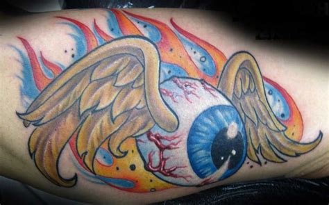 Member Profile view - Tattoo Tree | Flying eyeball tattoo, Eyeball tattoo, Hot rod tattoo