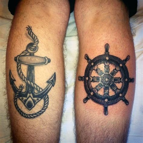 70 Ship Wheel Tattoo Designs For Men - A Meaningful Voyage