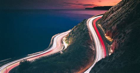 Time Lapse Photography of a Mountain Road at Night · Free Stock Photo