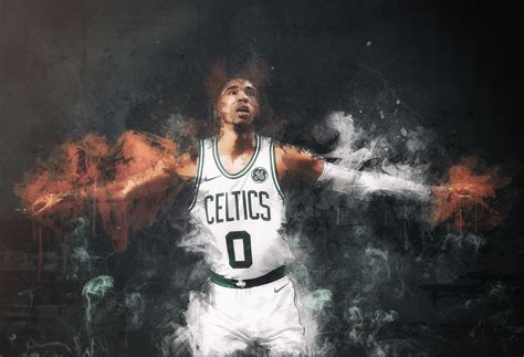 Jayson Tatum - Boston Celtics Art NBA sport Desing Desktop Background Wallpaper My Insta- https ...