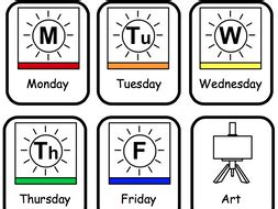 Communication Print Symbols Days Of The Week