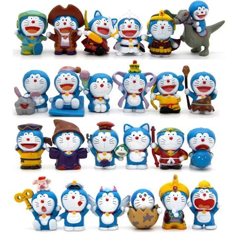 24pcs/lot Cartoon Doraemon Mini Figures Toys Full Set Doraemon PVC Action Figure Toys Collection ...