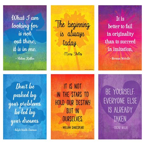 Buy ZOCO - Inspirational Quotes Set (6 Pack) - Laminated, 12x18 in ...