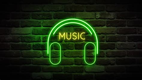 Neon Green Music Headphone Brick Wall HD Green Wallpapers | HD ...