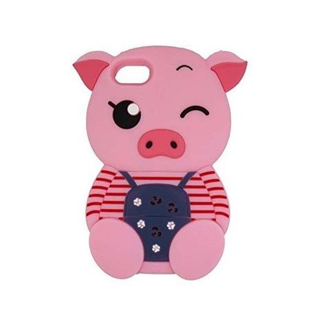 iPhone 6 Plus 6S Plus Case, Maoerdo Cute 3D Cartoon Pink Stripes Pig ...