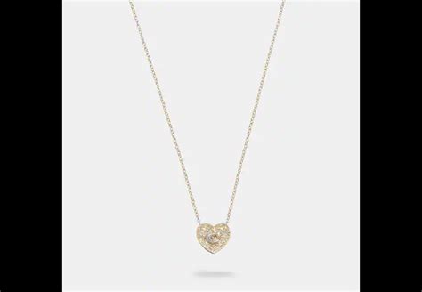 COACH® | Pegged Signature Heart Necklace