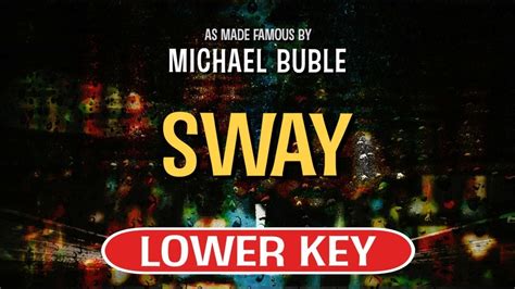 Sway (Karaoke Lower Key) - Michael Buble - YouTube