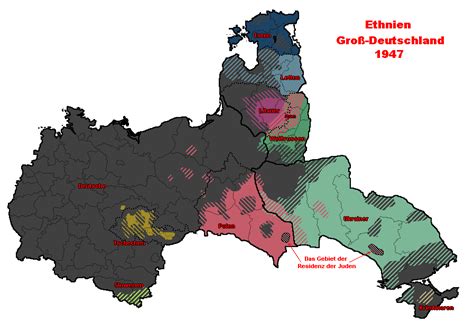 Ethnicities Greater Germany (1947) by Willkozz | Germany map, Germany ...