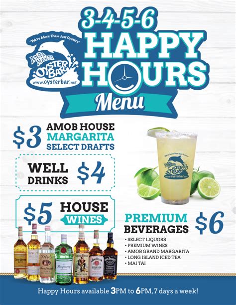 HAPPY HOURS MENU – Anna Maria Oyster Bar