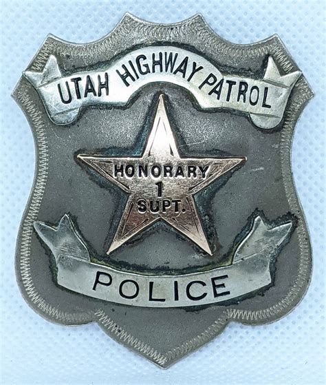 Honorary Superintendent, Utah Highway Patrol (SALT LAKE STAMP CO)