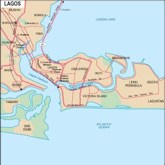 Lagos vector map. Eps Africa City Map. Illustrator Vector Maps. Eps ...