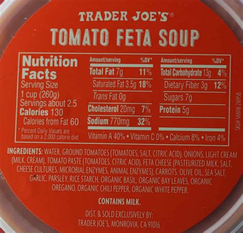 Trader Joe's Tomato Feta Soup