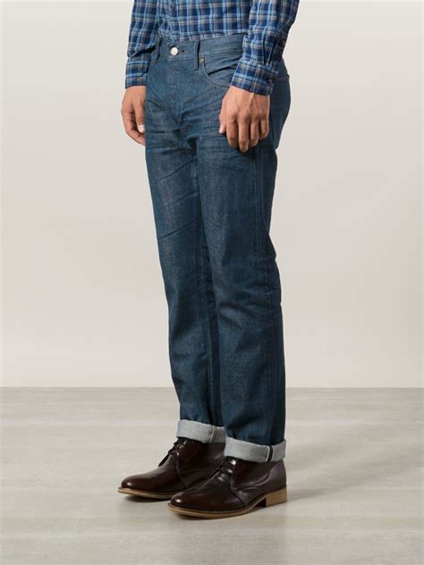 Rrl Straight Leg Jeans in Blue for Men | Lyst