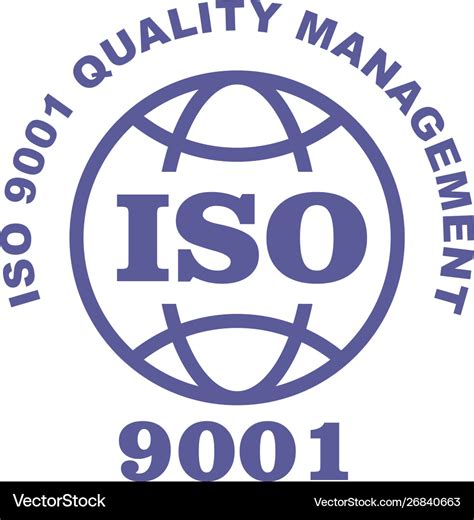 Iso 9001 stamp sign - quality management systems Vector Image