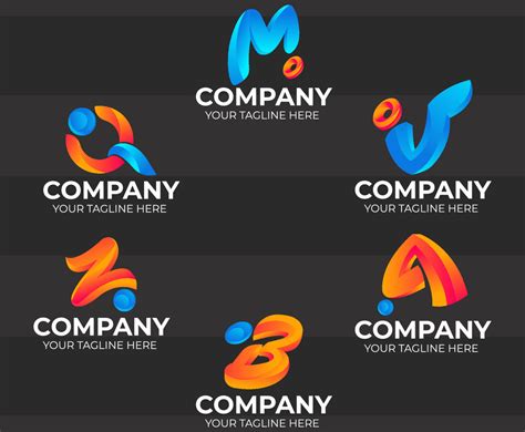 Gradient Alphabet Logo For Company Vector Art & Graphics | freevector.com