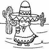 Mexican With Hat  Coloring Sheets Free coloring sketch template