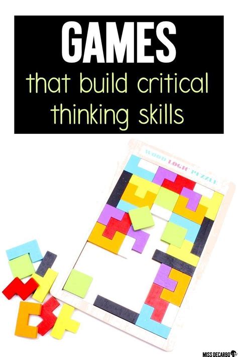 7 Games for Critical Thinking that Add Play to Your Day - Miss DeCarbo ...