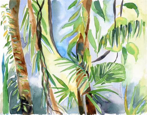 Watercolour rainforest study | Watercolor food illustration, Watercolor ...