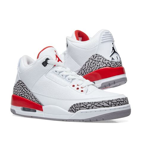 Air Jordan 3 Retro White, Fire Red, Grey & Black | END. (US)